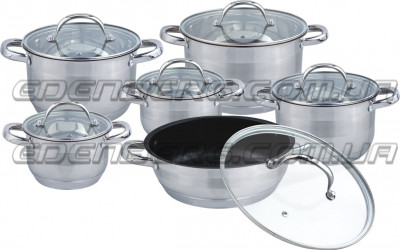 EB-2120 Посуды Набор Кухонной, 6 Предметов 1.5, 1.5, 2.7, 3.6, 6.0, 2.5 Лтр.