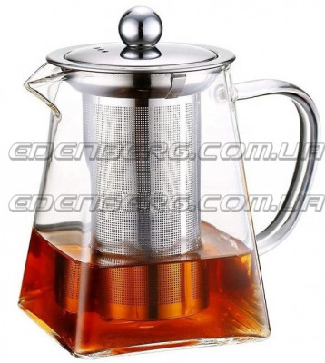 EB-19022 Стильный Стеклянный Чайник-Заварник 750 Мл. Термостойкие До 500°