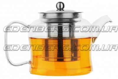 EB-19066 Стильный Стеклянный Чайник-Заварник 900 Мл. Термостойкие До 500°